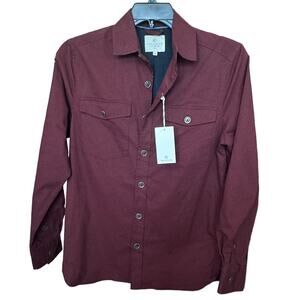 New ~ CON.STRUCT ~ Twill Fleece Lined Knit Shirt Jacket Size S